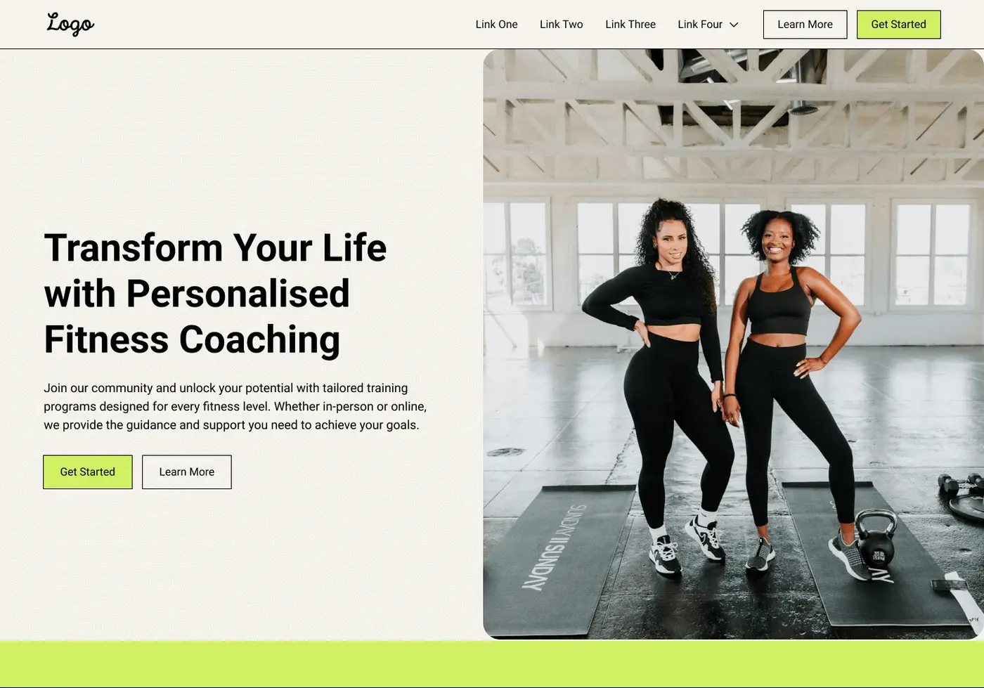 Gym-Coaching-Hero-Section-Robyn-Sabrina-Web-Designer